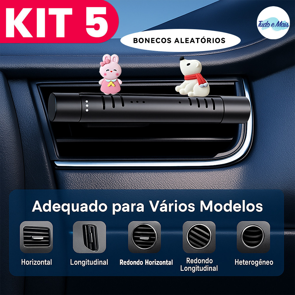 Aromatizador de Carro com Clipe para Saída de Ar – Fragrância Refrescante, Purificação de Ar e Perfu
