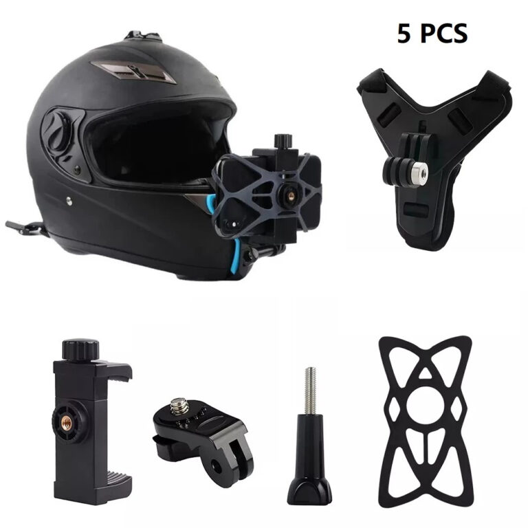 suporte de capacete para câmera de ação e celul
