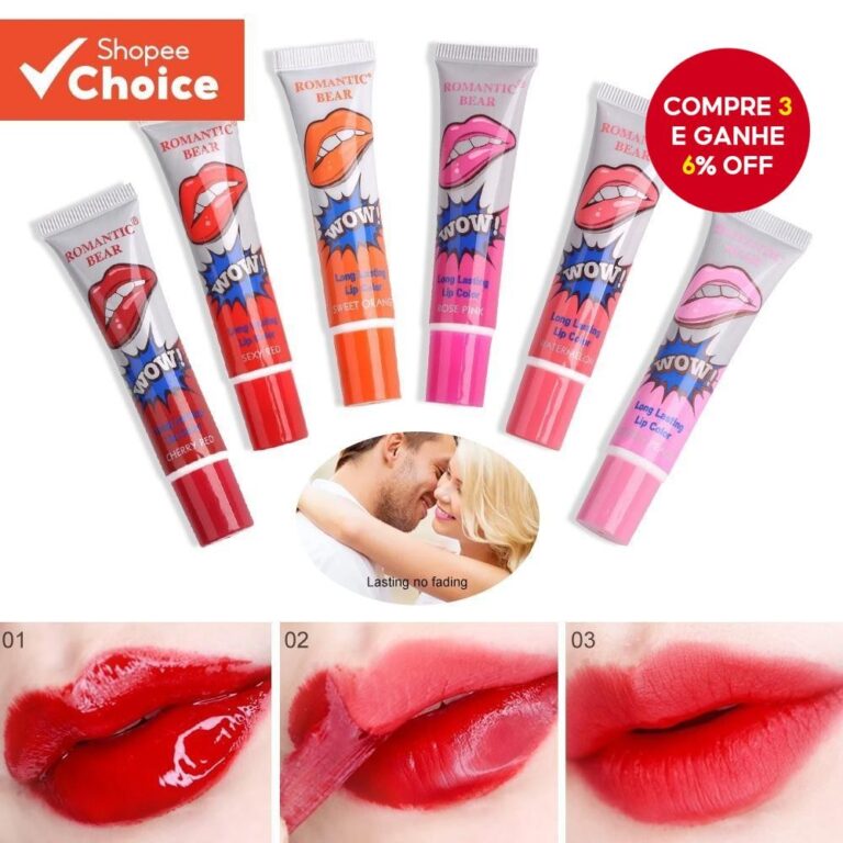 Batom Líquido Com Brilho Labial Removível , Sem 