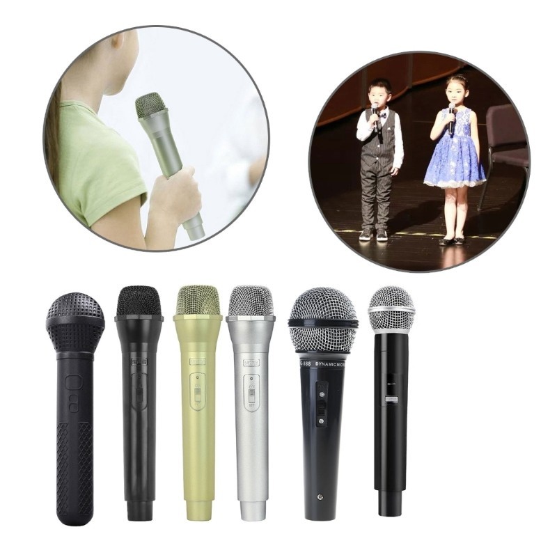 Handheld Adereços Microfone Falsos Simulação Divertida Fingir Brinquedo Para Festa Aniversário
