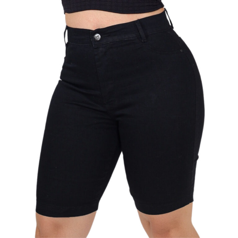 Bermudas Shorts Jeans Feminina Ciclista Até o Joe