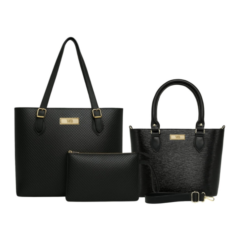 Kit Bolsa Grande + Tote Media+ Carteira Promoção