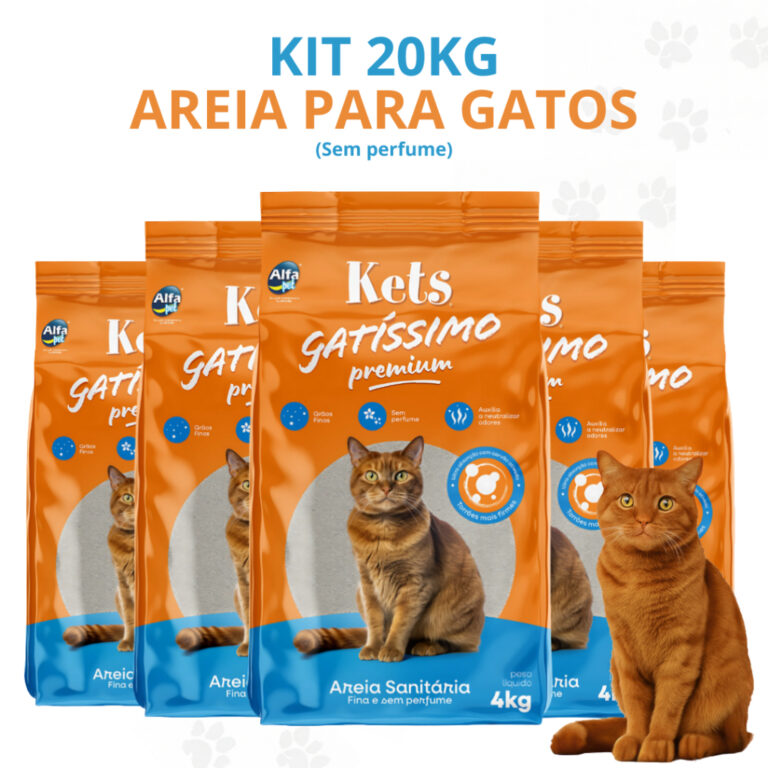 Kit 5 Unidades de Areia Sanitaria Higienica Para G