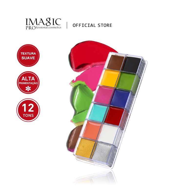 IMAGIC Kit de Maquiagem para Tatuagem Facial/Corporal / Arte com Pintura Óleo para Halloween/Festas