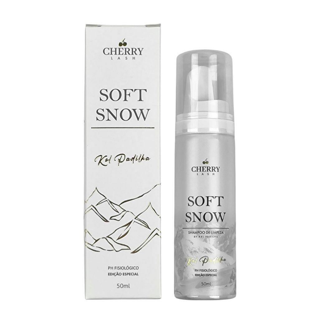 Shampoo Mousse Soft Snow 50ml Home Care Cherry Lash Espuma De Limpeza Para Cílios