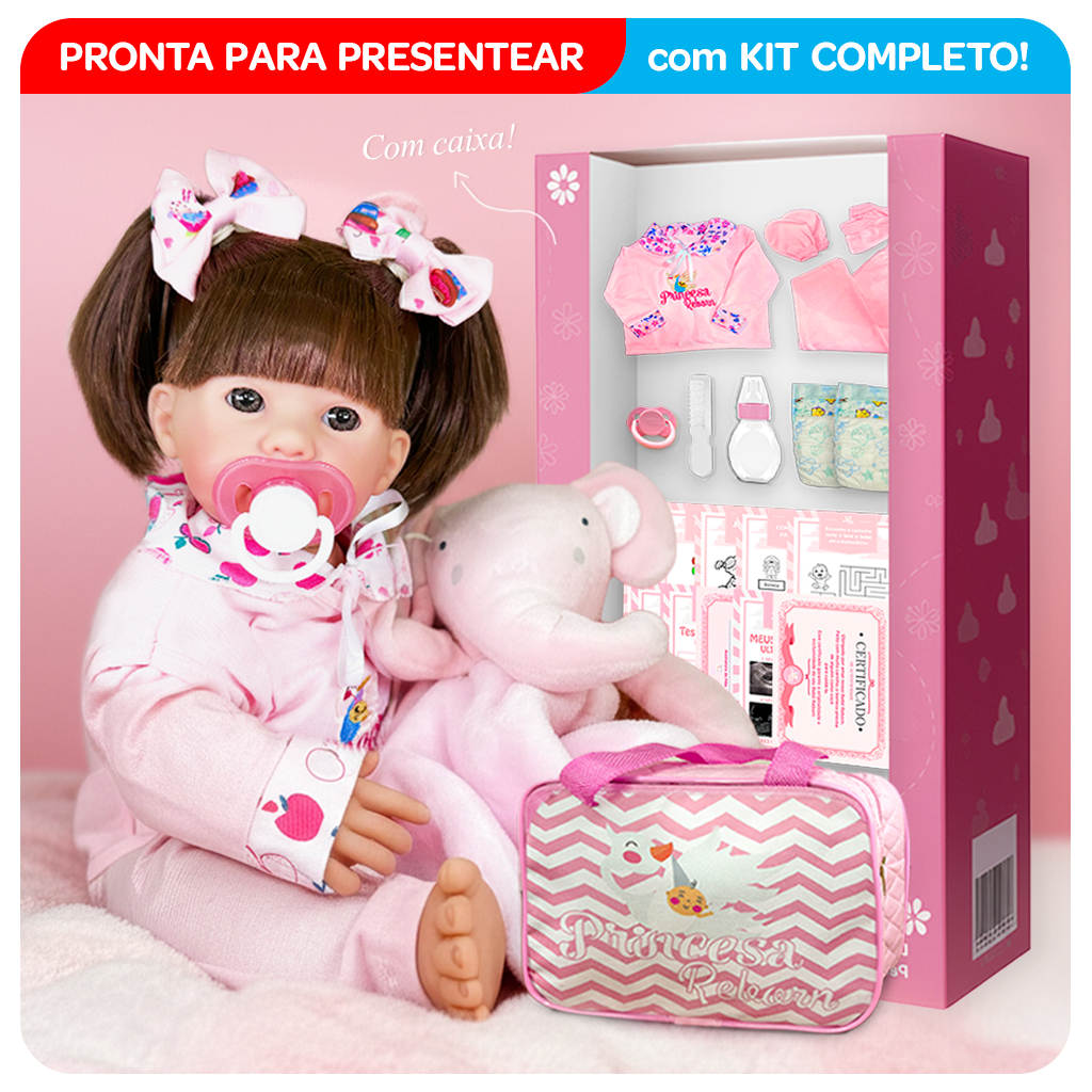 Bebe Boneca Reborn Realista 100% Silicone Para Presente Promoção