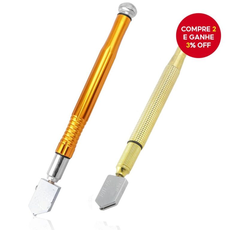Kit Profissional de Cortadores de Vidro com Ponta 