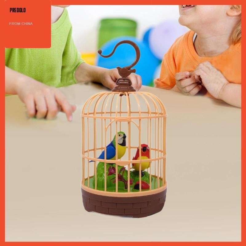 [Predolo] Brinquedo De Gaiola De Pássaros Com Sons Melódicos Pássaro Enjaulado Para Animais De Estim
