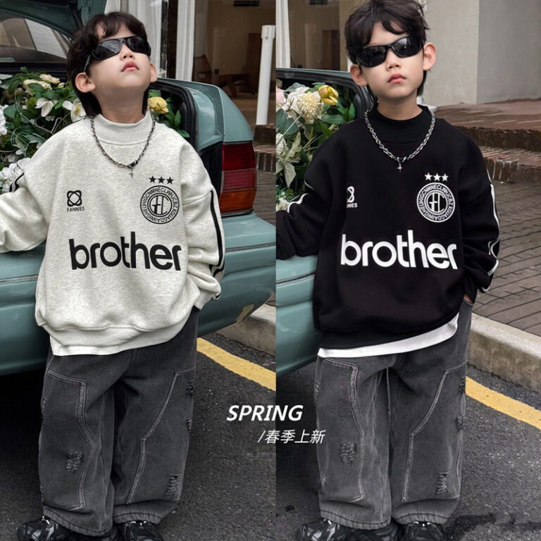 Roupas infantis moletom para meninos 2025 médio g