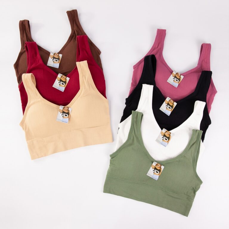Jcolour Kit 2 Sutia Top com bojo Sem Costura Confo