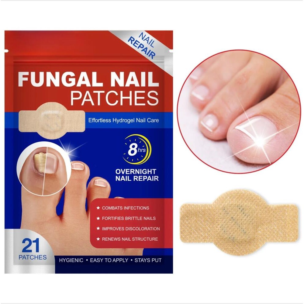 21 Peças De Remendos De Unhas Fúngicas , Adesivos De Reparo De Renovação Noturna , Ferramenta De Cui