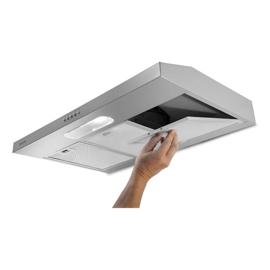 Exaustor/depurador De Cozinha De Parede 80cm X 8.5cm X 48cm Prata 127v