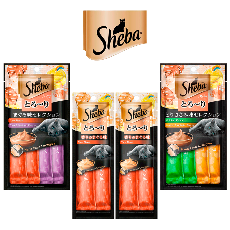 Petisco Para Gatos Sheba Creamy 1 cartela com 4 tu