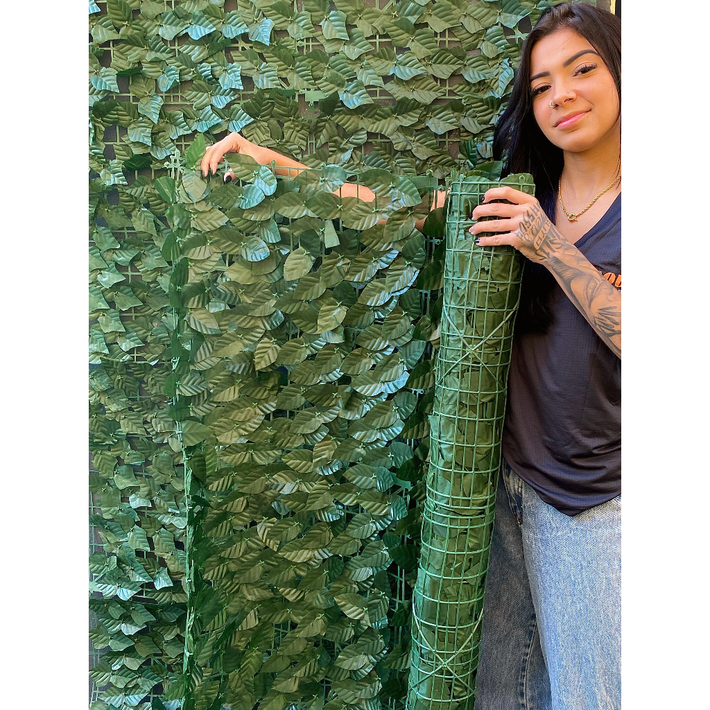 Muro Inglês Jardim Vertical 2,00×0,50 m  Painel de Hera Artificial Decorativo