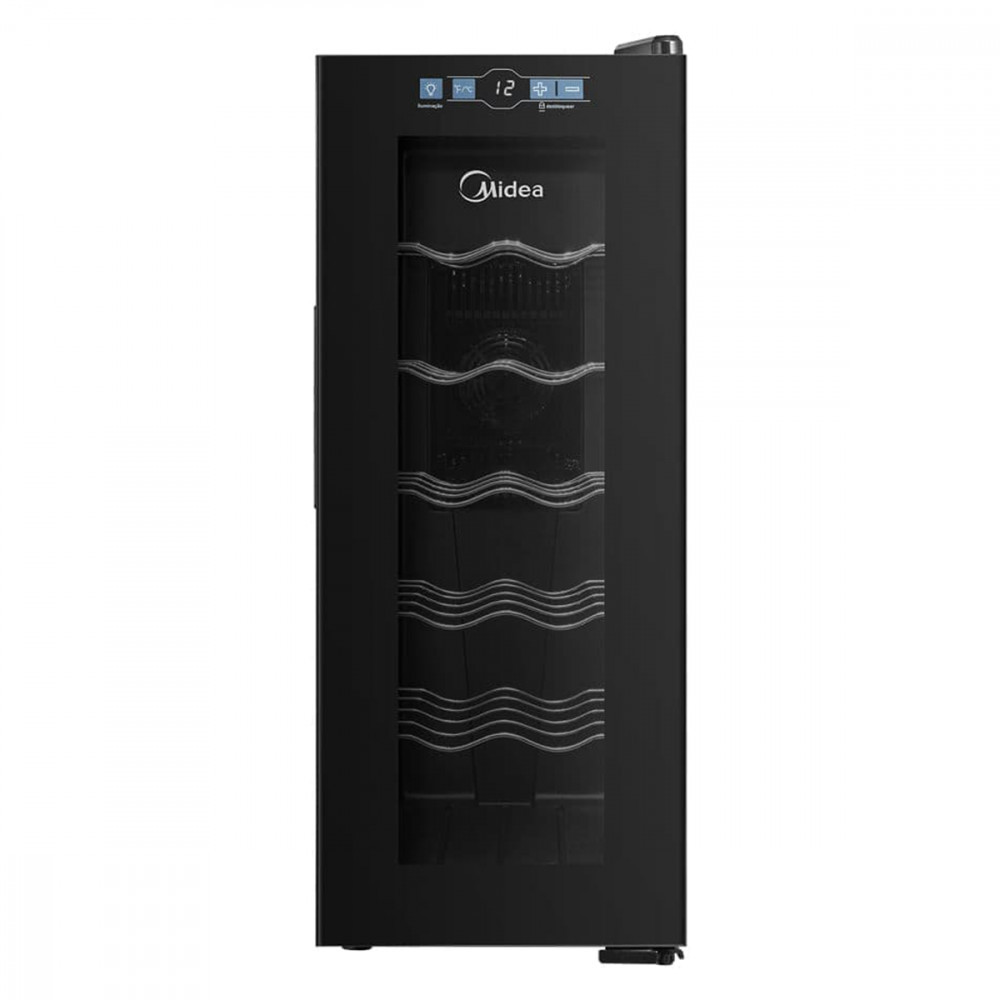 Adega Climatizada Midea De Vinho 12 Garrafas com Painel Touch Bivolt