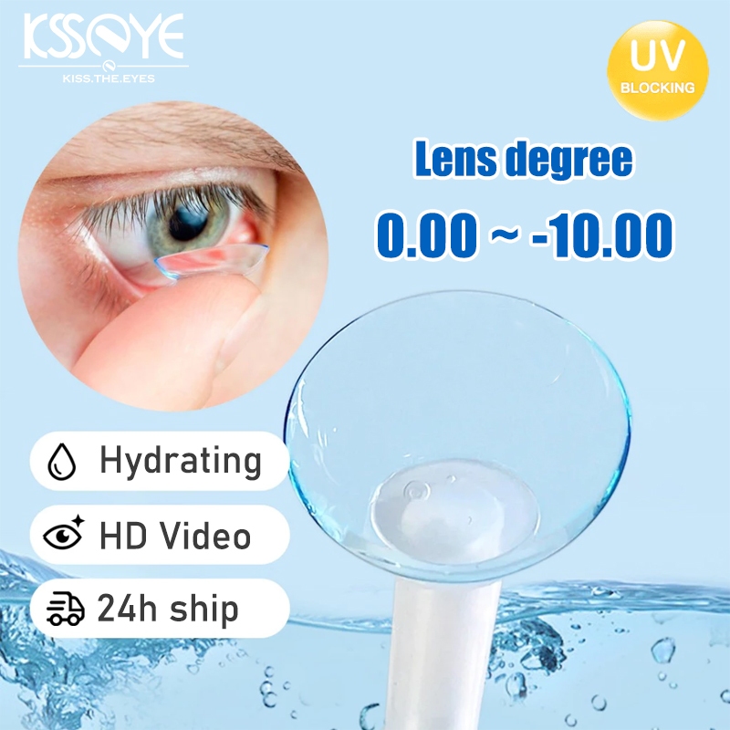 Lentes De Contato Transparentes KSSEYE Com Grau (0.00 ~ 10.00) 1 Dia Conforto Natural WT : 40  lente