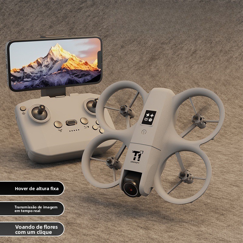 T T1 Novo produto mini Drone fotografia aérea em tempo Real câmera dupla através de aeronaves com ae