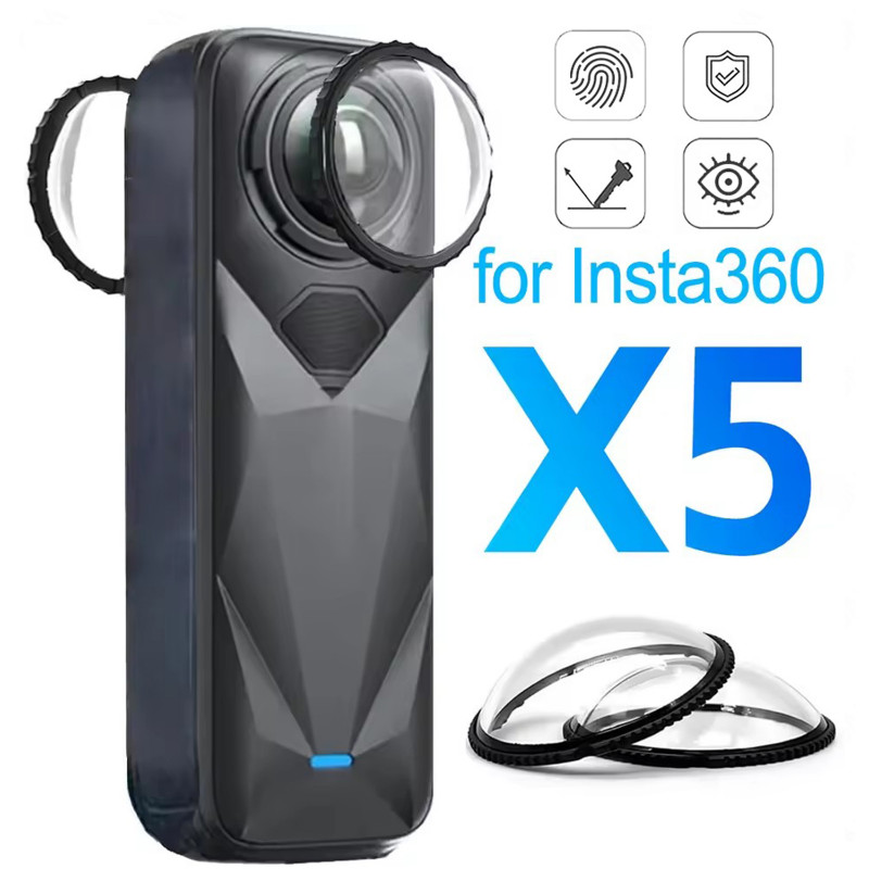 Protetor De Lente De PC Premium Para Insta360 X5-Tampa Protetora-Acessórios Removíveis-Anti-Riscos ,