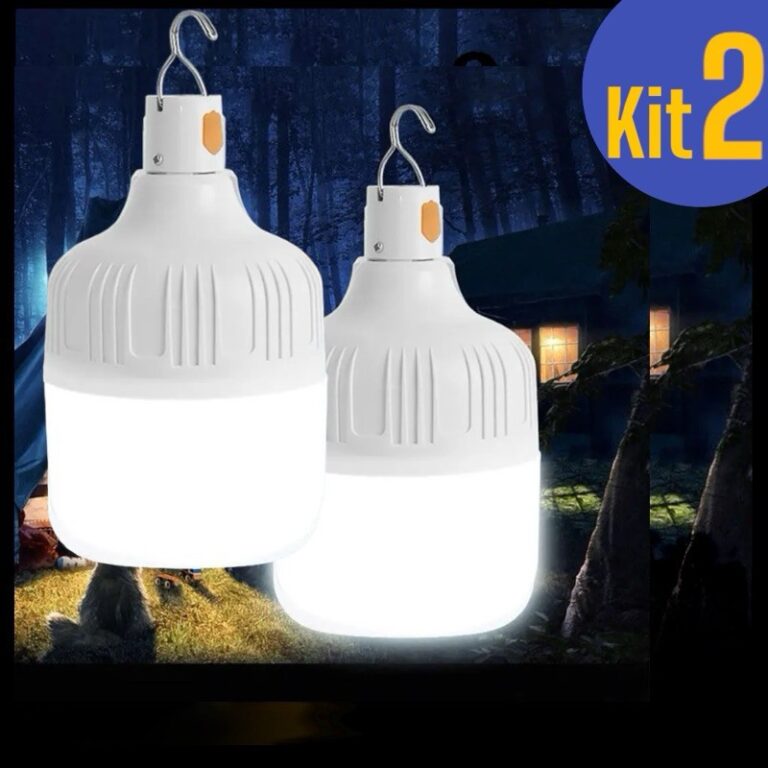 kit 2/4 Lâmpada Led Iluminação Para Acampamento