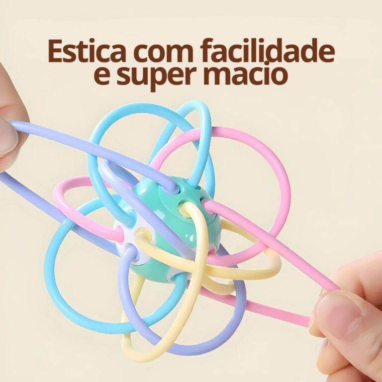 Bolinha Chocalho Silicone Manhanttan Mordedor Brin