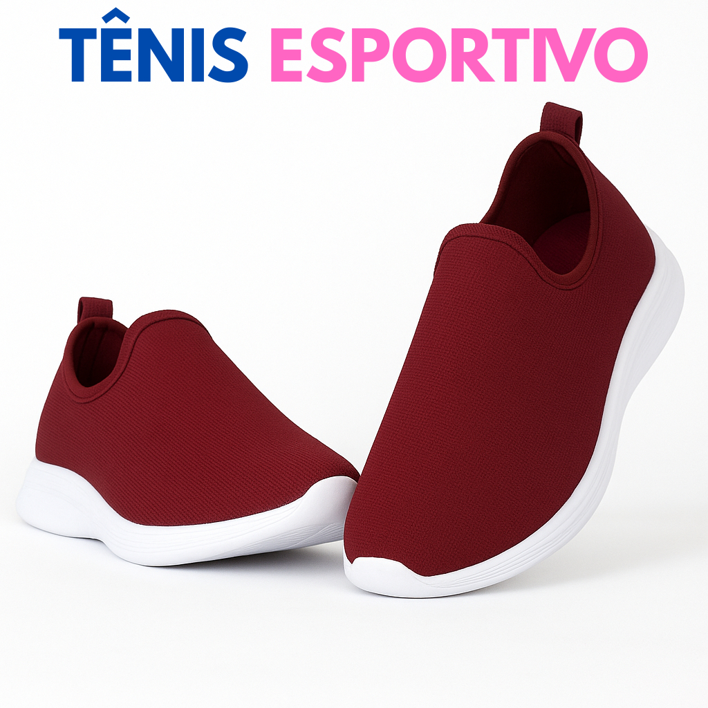 Tênis Meia Feminino Academia Caminhada Esportivo Sneaker Slip On Casual Confortável Trabalho