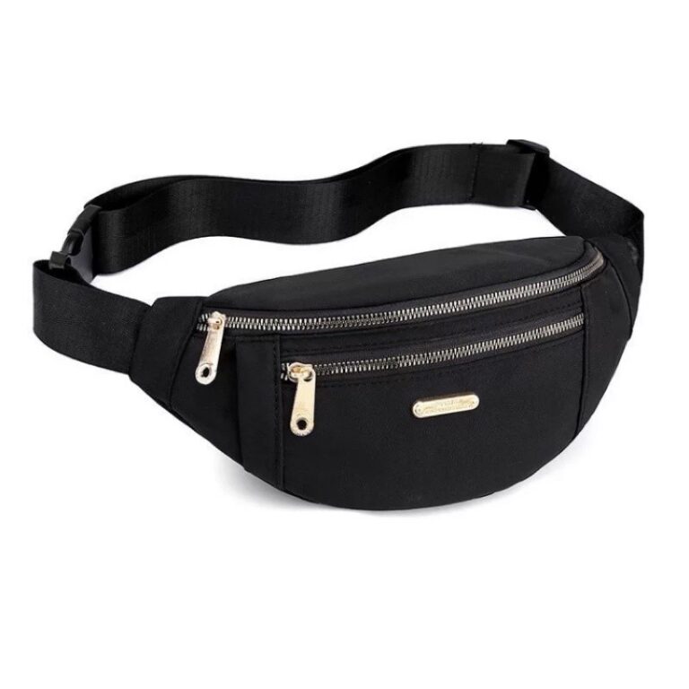 Bolsa De Cintura Feminina/Nylon Impermeável/3 Zí