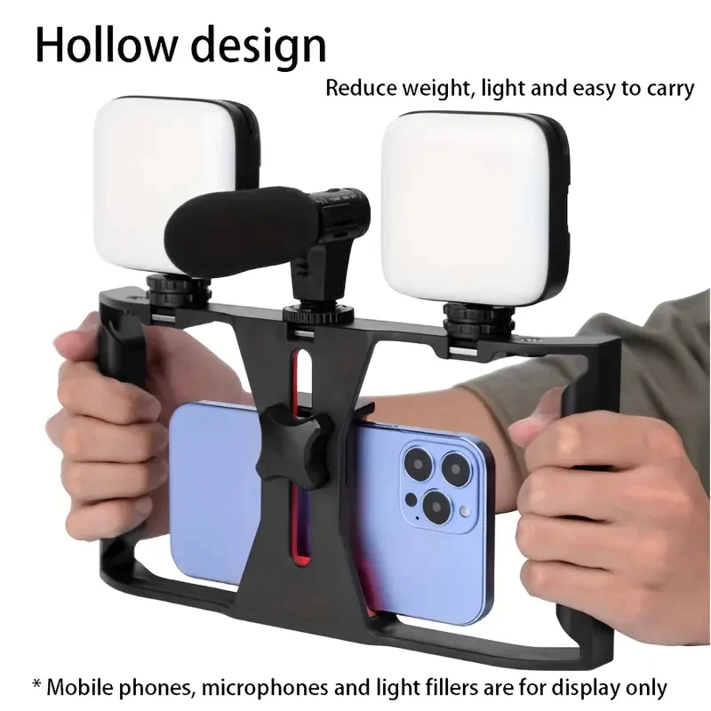 Estabilizador Kit Video Making Suporte De Gaiola De Coelho Com Tripés Móvel Para Celular E Câmera