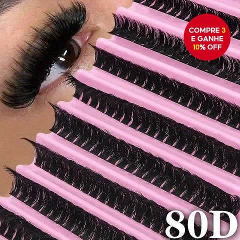 Conjunto De Cílios Postiços Longos Híbridos Vol
