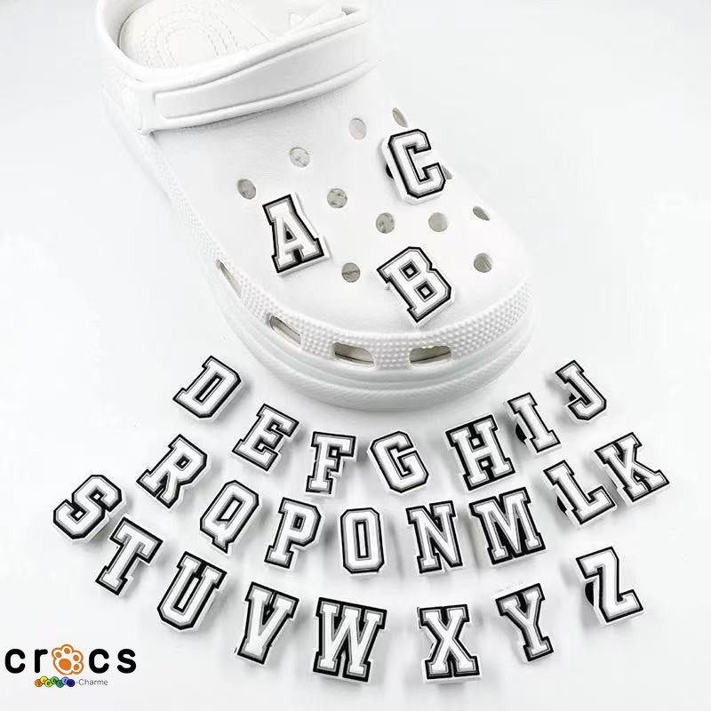 Acessórios para sapatos Buraco Sapato Fivela Número Letra AZ Nome Inglês