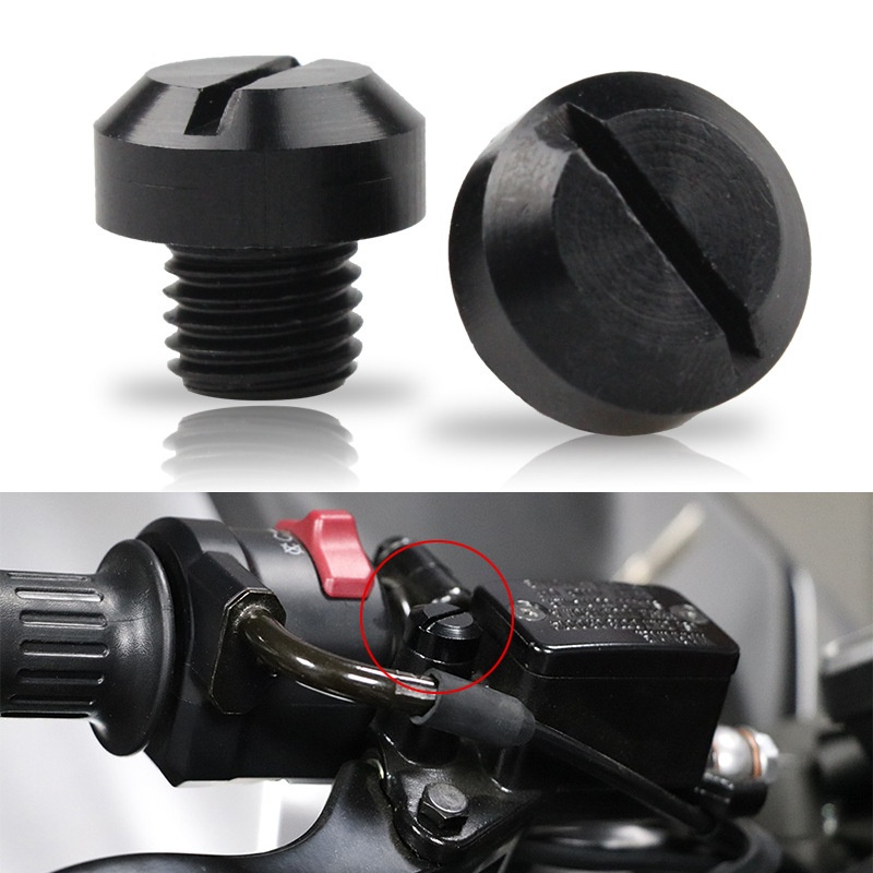 2 Pçs Anti-Ferrugem Motocicleta CNC Alumínio M10 Espelho Retrovisor Buraco Plugues Parafusos Titular
