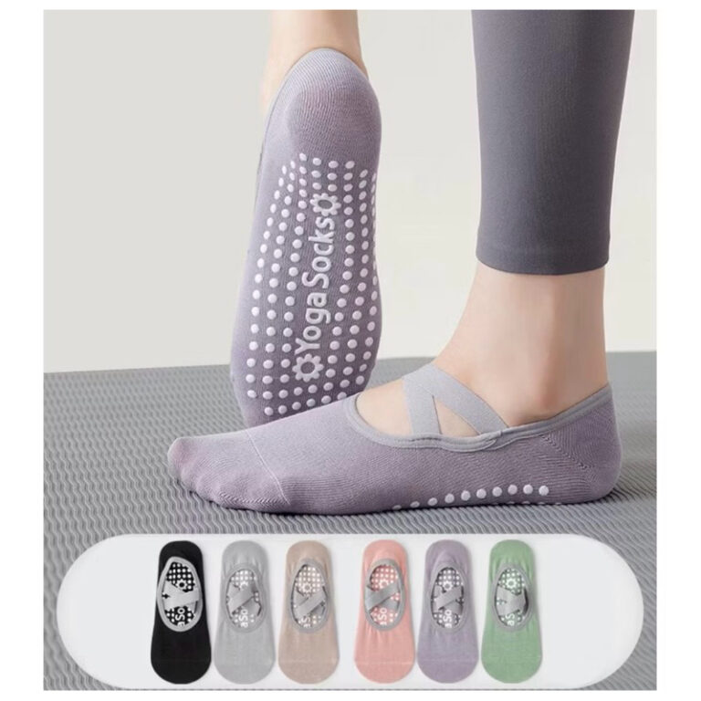 Meia Sapatilha Lisa e Colorida Yoga Pilates Kit 1/