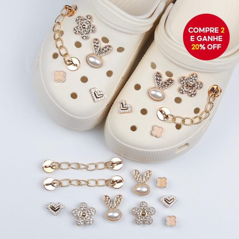 DIY Croc Jibz Charms  Coelho , Flor , Borboleta E 