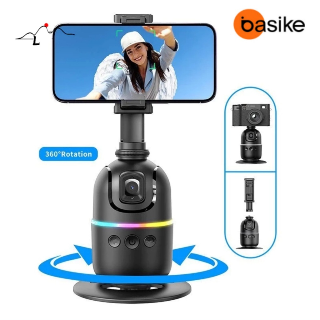 Basike Estabilizador Gimbal Smartphone Selfie Controle Bluetooth Com Tripé