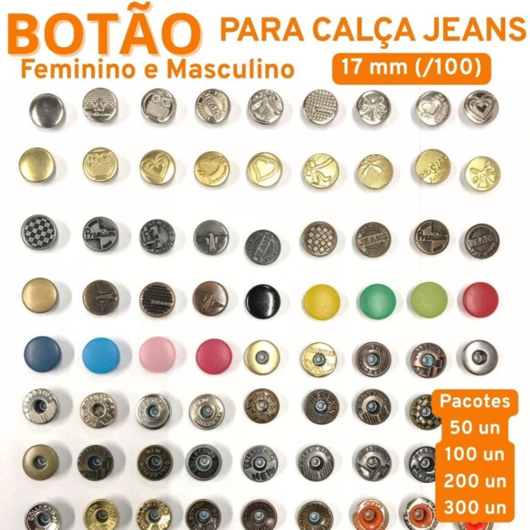 Botões para Jeans 17 mm (/100) – Nacional &