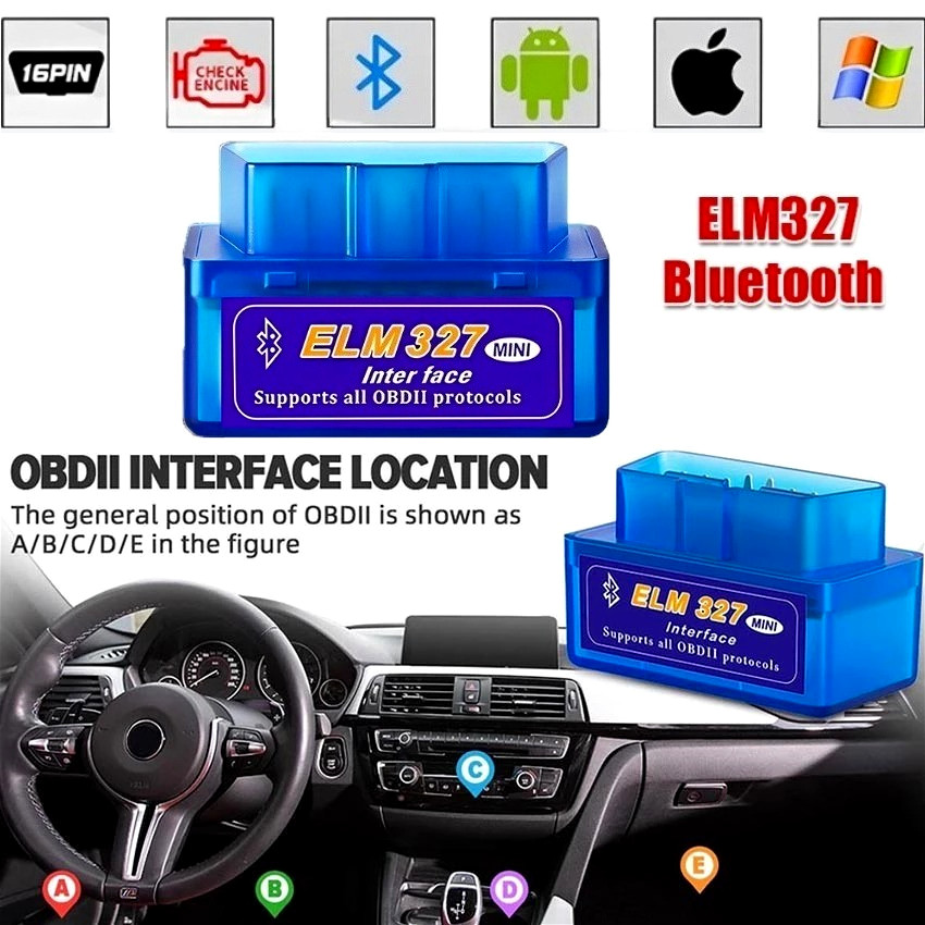OBD2 Mini ELM327 Display Scaner Escâner Ferramentas Carro Para De Diagnóstico Bluetooth for Scanner