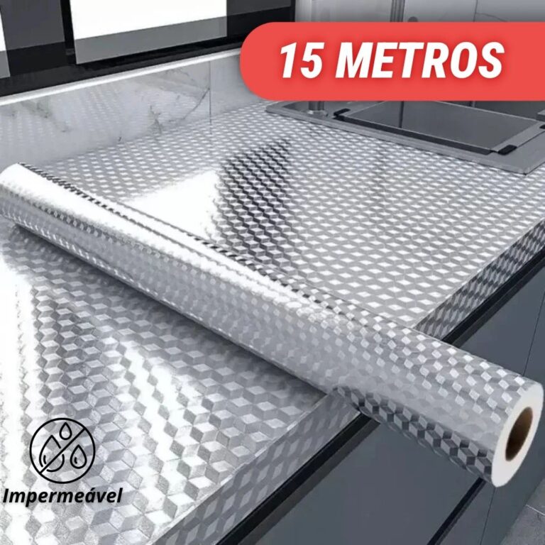 5/10/15 Metros Papel De Alumínio Rolo Adesivo 3D 