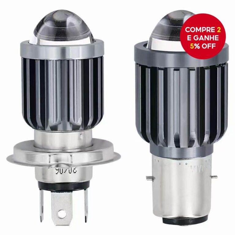 Farol LED Universal Para Motocicleta 12V-80V-Atual