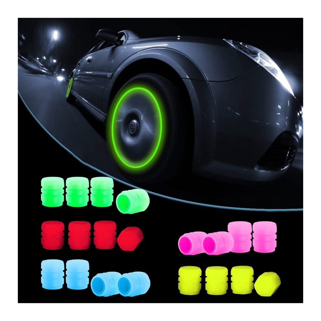 Tampas de válvulas luminosas para pneus de carro, motocicleta e bicicleta Tampas de válvulas luminos