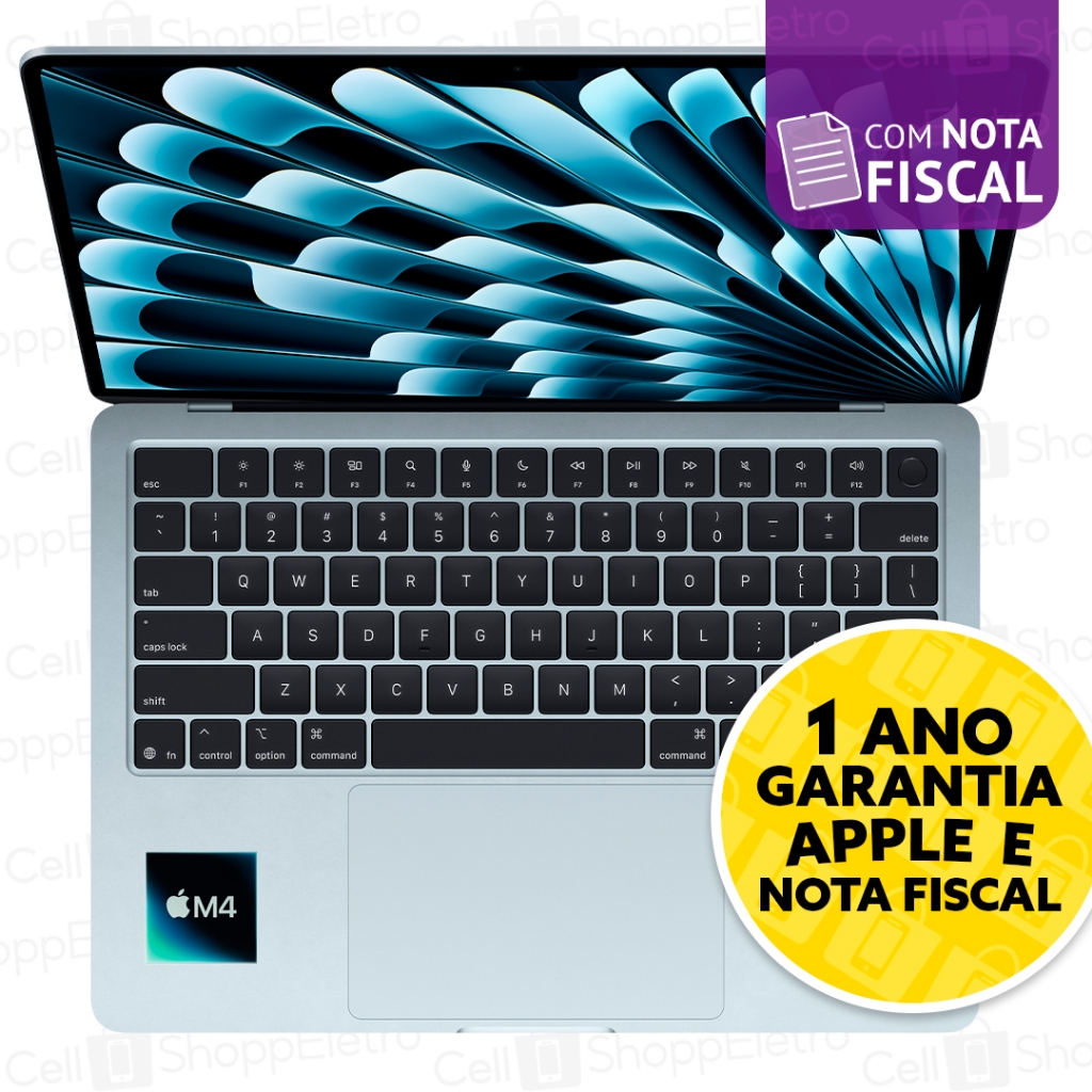 Apple Macbook Air M4 16GB RAM 256GB SSD Tela 13 e 15 Polegadas Novo Lacrado Garantia Apple com NF