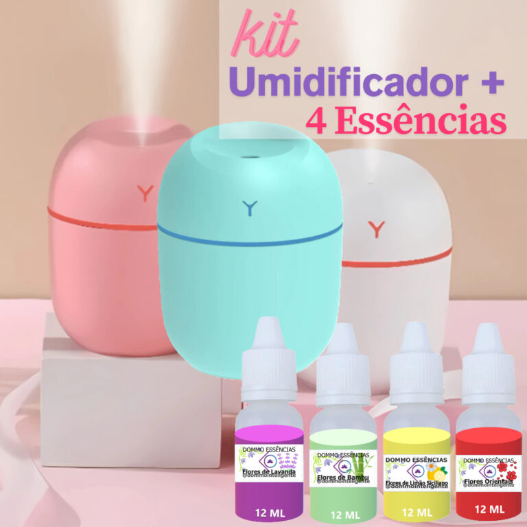 KIT Umidificador Aromatizador + 4 Essências Hidro