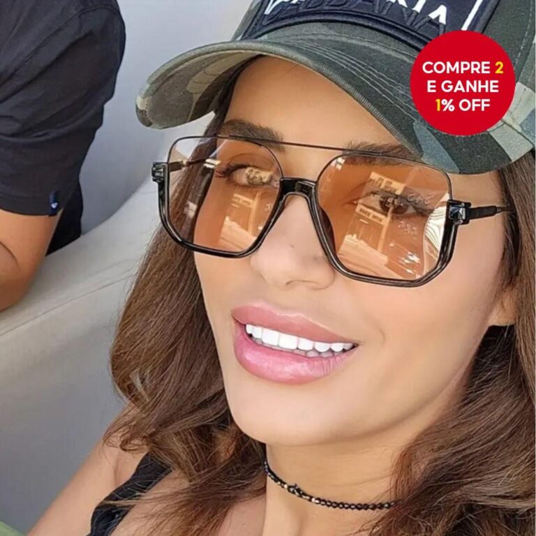 Óculos de sol de dupla viga, grande armação, re