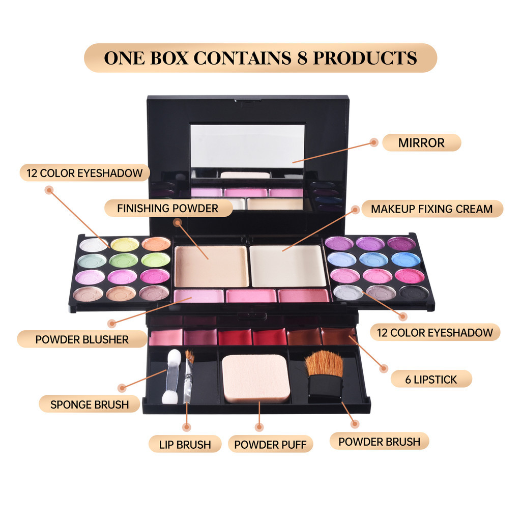 Kit De Maquiagem Profissional , Palete , Conjunto De Presente Tudo Em Um Para Adolescentes , Inclui