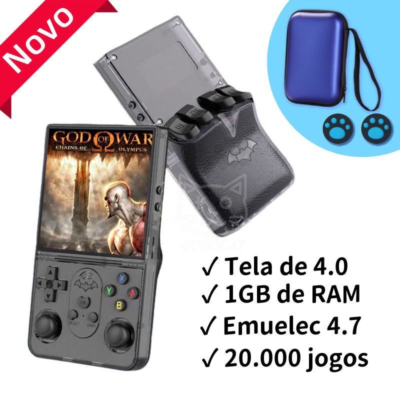 R36S GT Console De Jogos Retrô Clássico,Presente Para Meninos,64GB,Sistema Emuelec 4.7,Presentes par