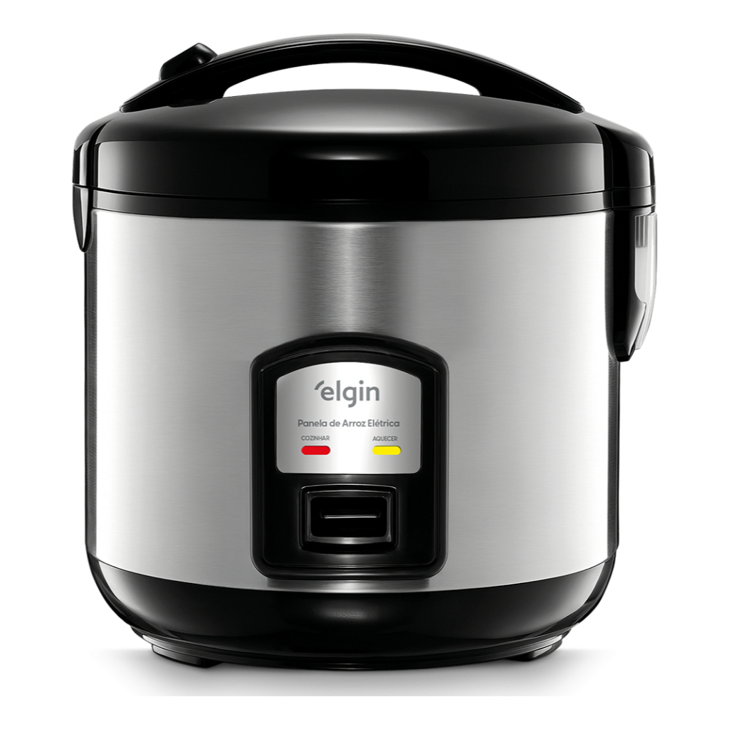 Panela de Arroz Elétrica Gran Rizzo Elgin – 1,8L, 700W, 10 Xícaras, Inox