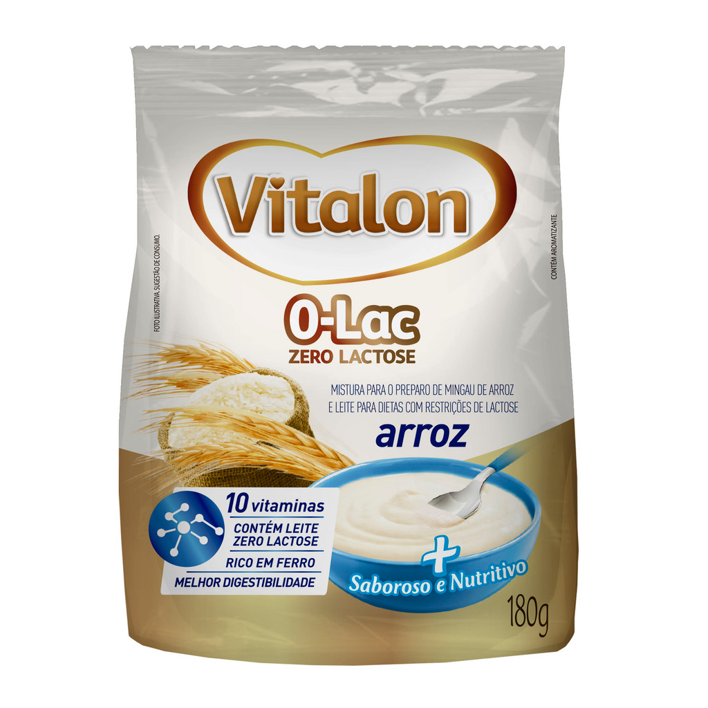 Mingau de Arroz Zero Lactose Vitalon – Sachê 180g