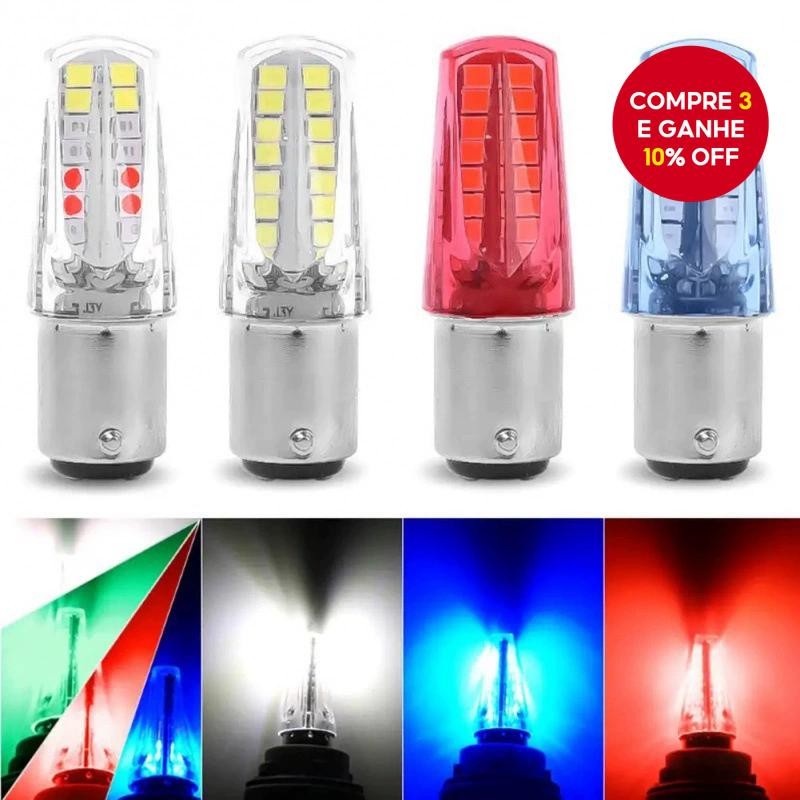 Universal 1157 BA15D LED Luz De Freio Da Motocicleta Piscando Lâmpada Traseira Sinal Volta Indicador