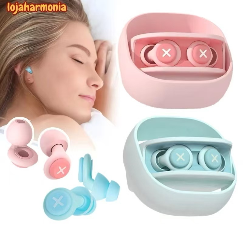 Protetor Auricular de Silicone com Espuma Macia  Tampões para Redução de Ruído e Isolamento Acústico