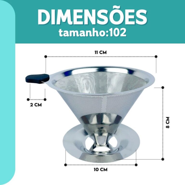 Filtro Coador de Café Inox 102 Reutilizável | Di