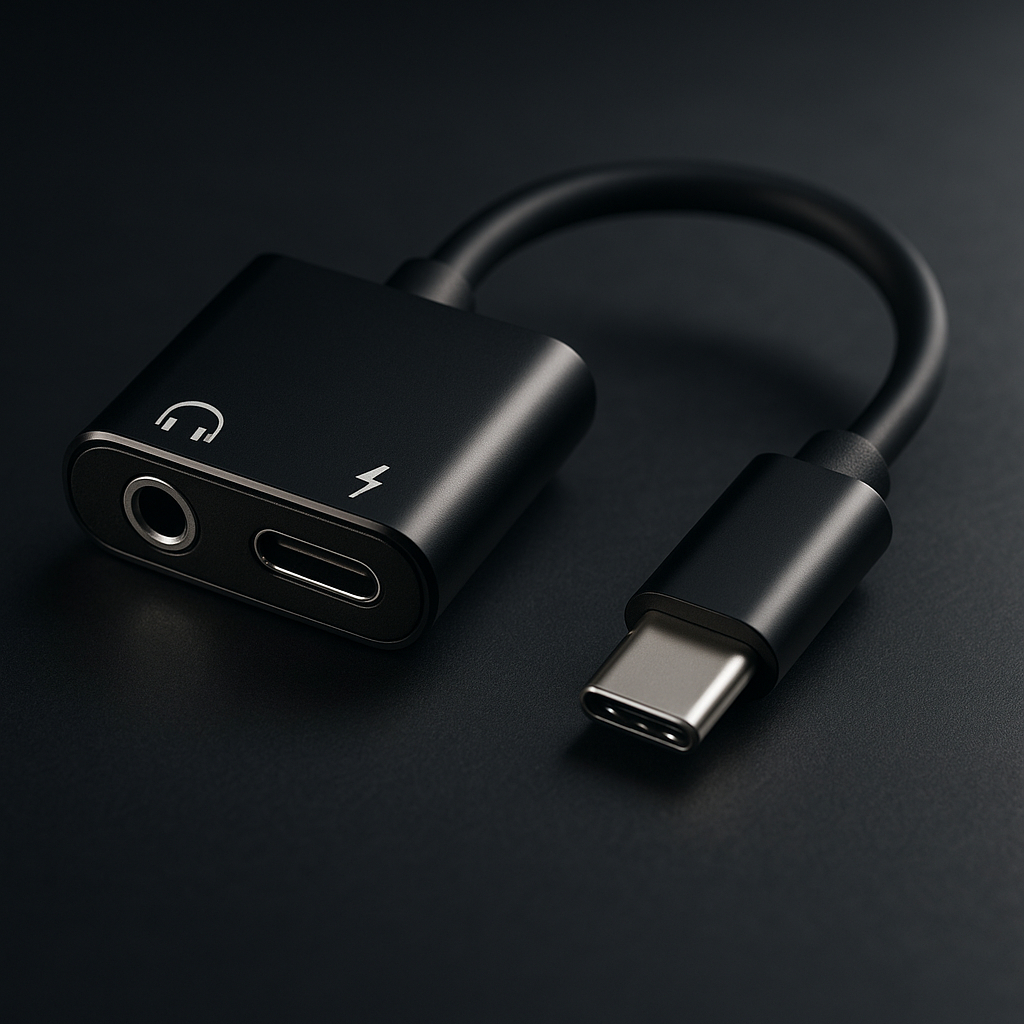 USB Tipo C P/ Fone de Ouvido 3.5mm Adaptador Carregador Compatível Iphone Bost Volume IOS Conector C