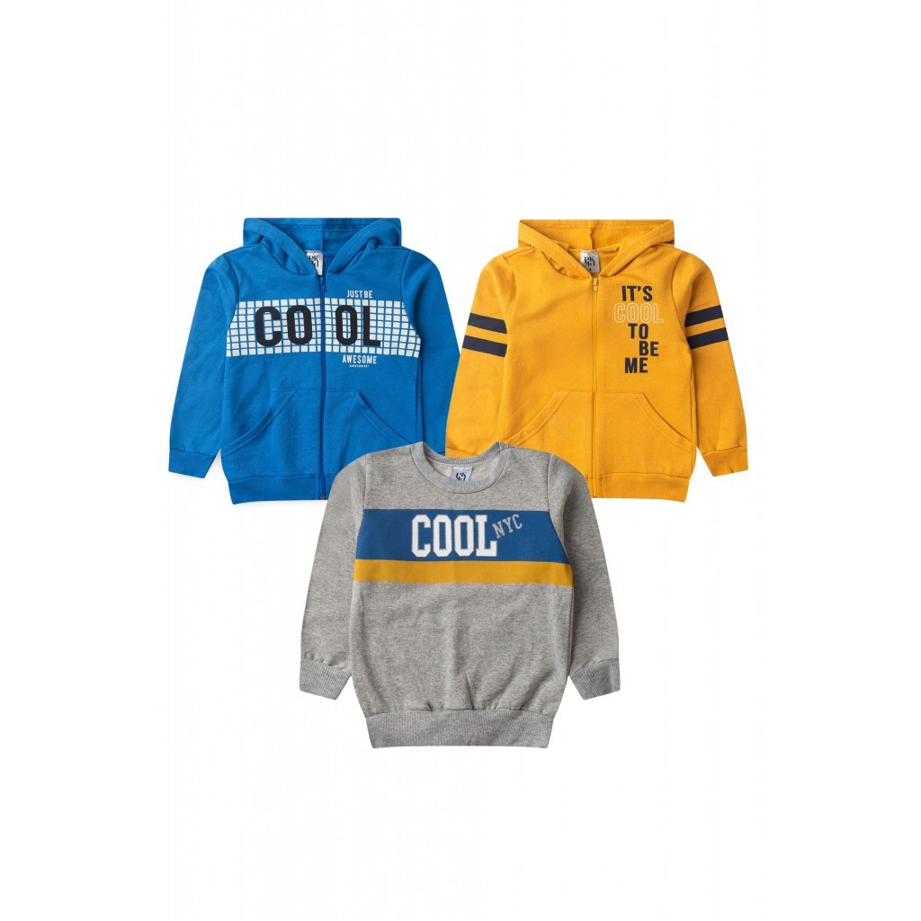 Kit Sortido 3 Casaco – Jaqueta Infantil Masculino Avulso
